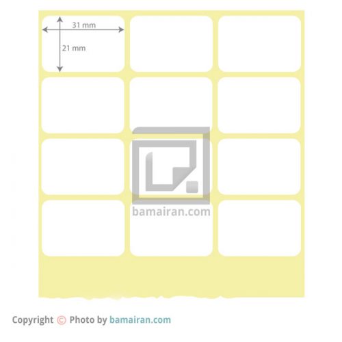 لیبل کاغذی 21×31 رول 6000 عددی