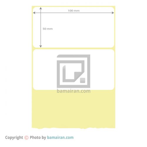 لیبل کاغذی 50×100 رول 1000 عددی
