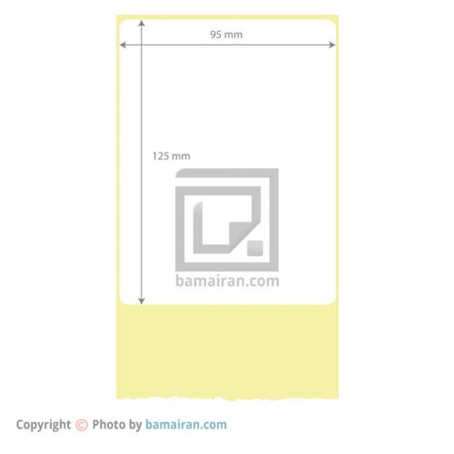 لیبل کاغذی 125*95 رول 500 عددی