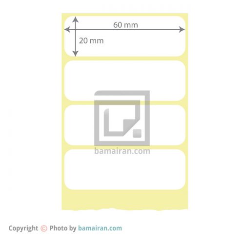 لیبل کاغذی 60*20 رول 2000 عددی