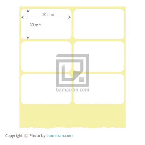 لیبل کاغذی 50*30 رول 3000 عددی