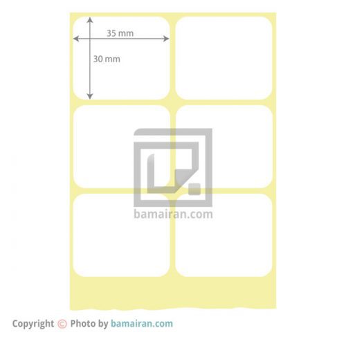 لیبل کاغذی 35*30 رول 5000 عددی