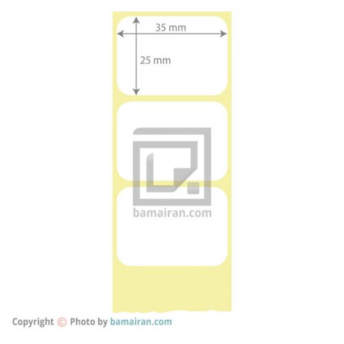 لیبل حرارتی 35*25 رول 2000 عددی