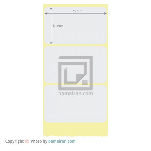 لیبل PVC 45*75 رول 1000 عددی