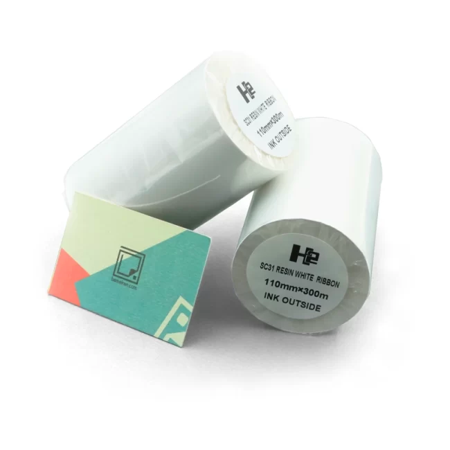 ریبون لیبل پرینتر سفید H2 Resin 110×300 رزین