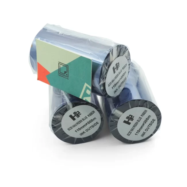 ریبون لیبل پرینتر آبی H2 WAX/Resin 110×300 وکس رزین اچ تو