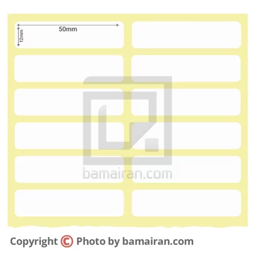 لیبل کاغذی 12×50 رول 8000 عددی